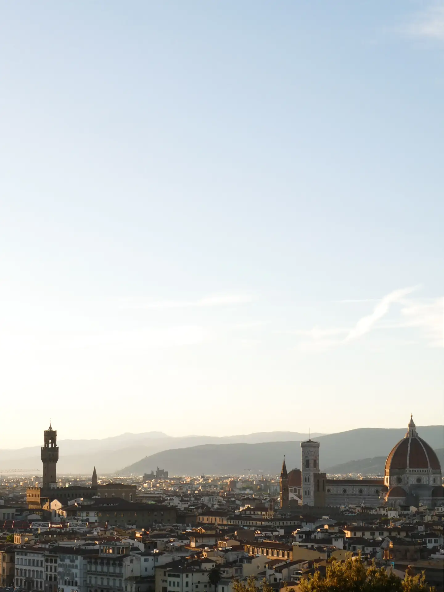 Sunset view of Florence from Piazzale Michelangelo