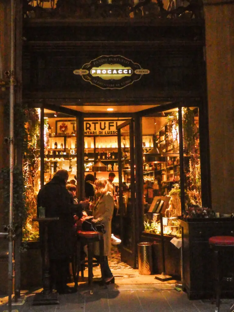 Procacci wine bar in Florence