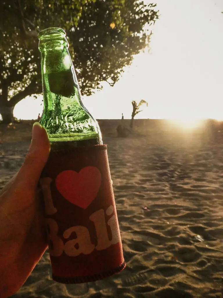 Bintang beer at sunset