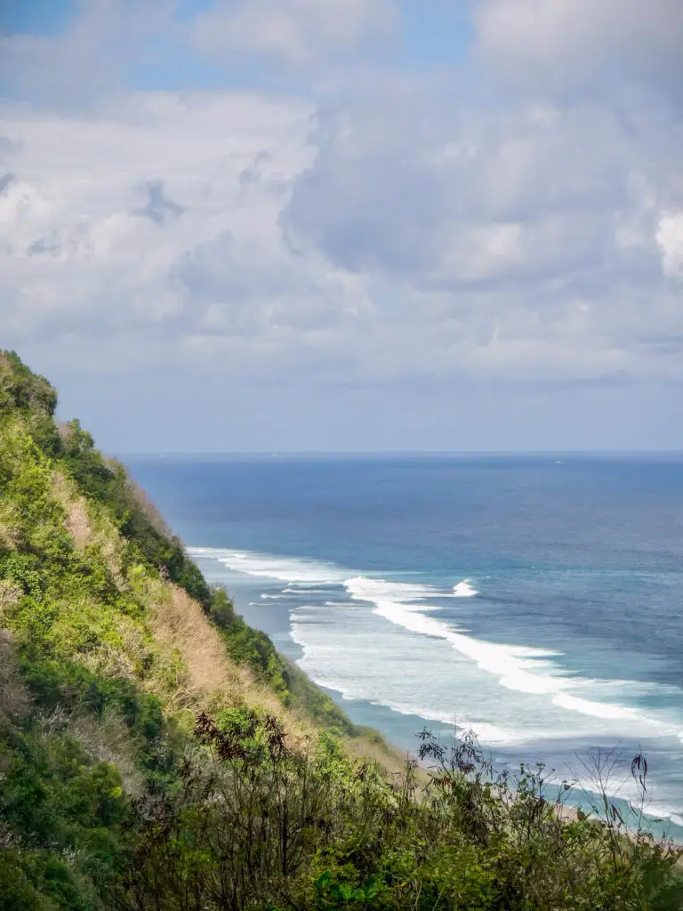 Beautiful views from Uluwatu cliffs