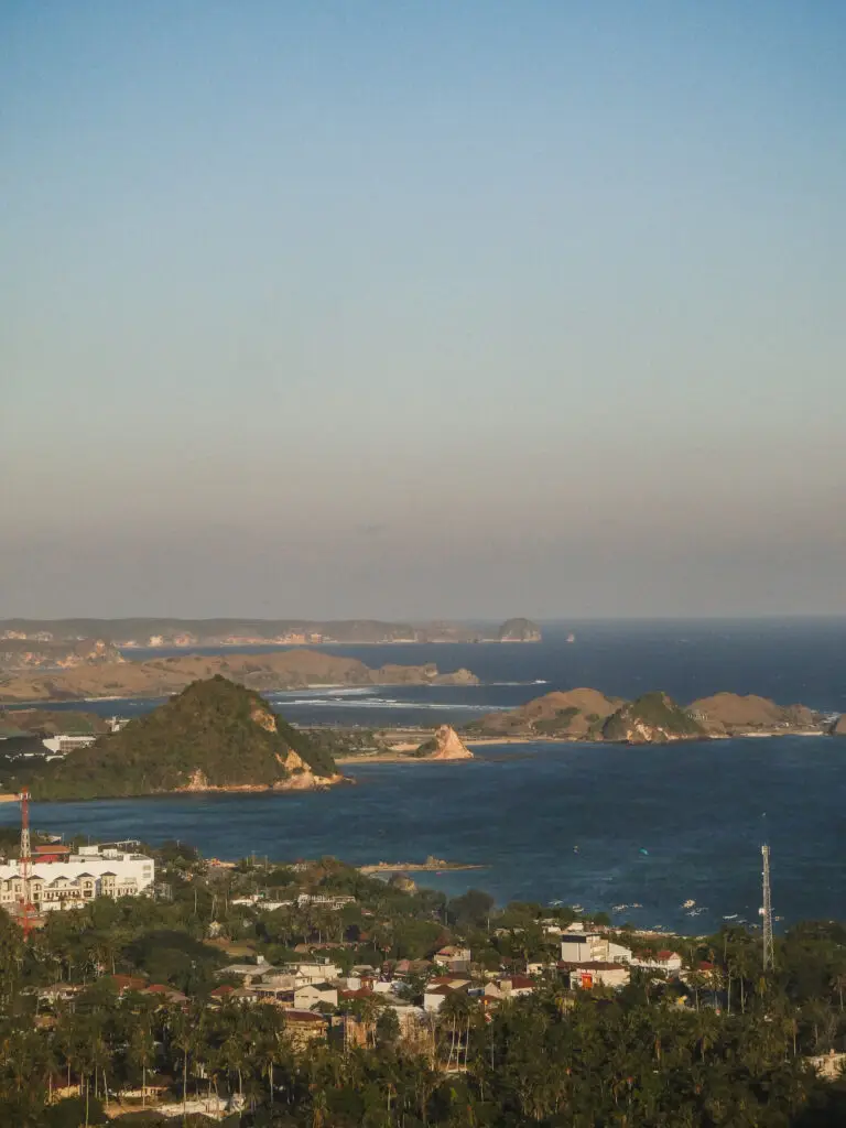 View of the Kuta Lombok bay