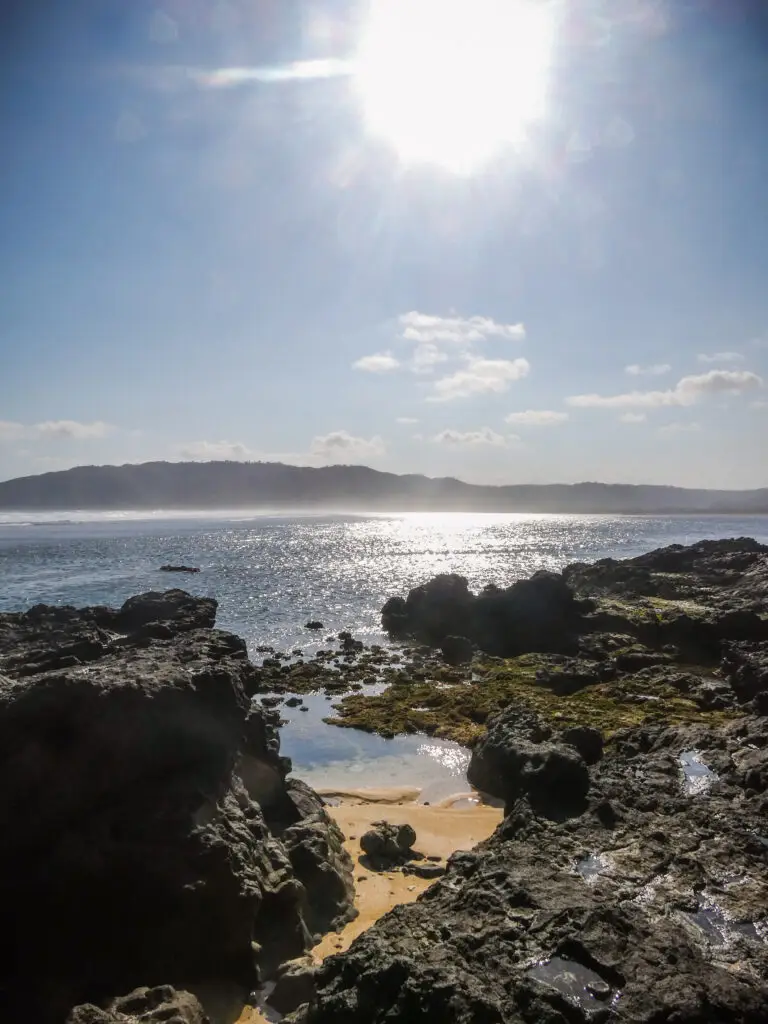 Rock formations around Seger Beach in Lombok