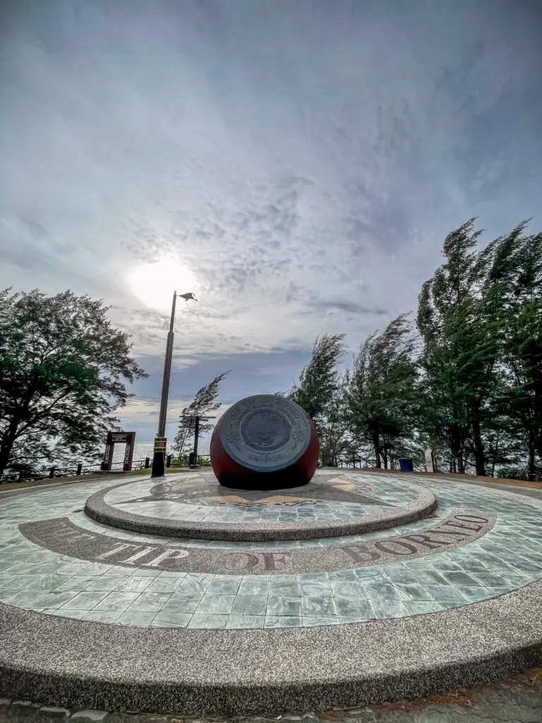 Tip of Borneo monument stands on the most northern point of Borneo island