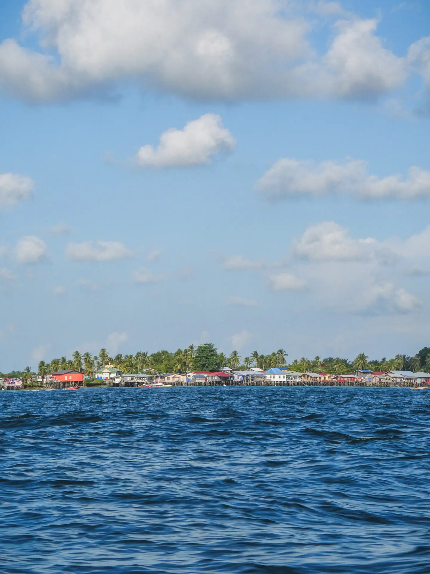 The sea gypsy village outside Semporna has houses on water