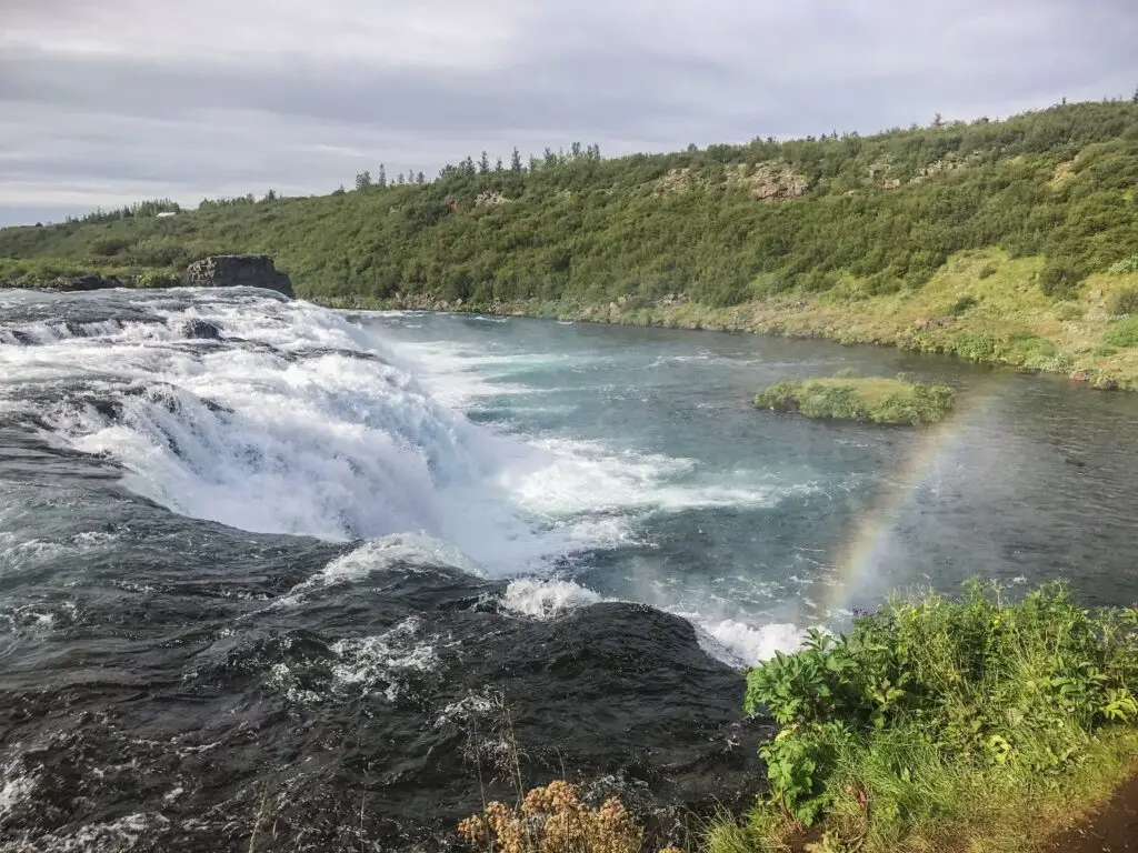 Rainbow over the Faxi waterfall