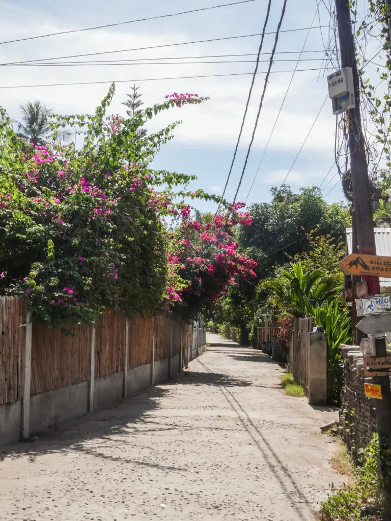 Picturesque roads of Gili Air