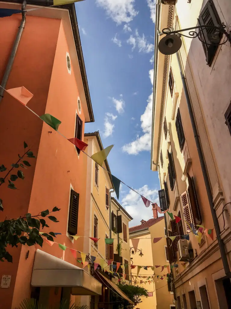 Colorful houses in the coastal town 