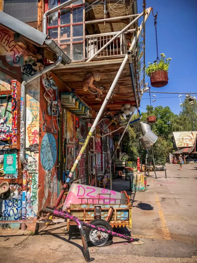 Unique art in the Metelkova district in Ljubljana