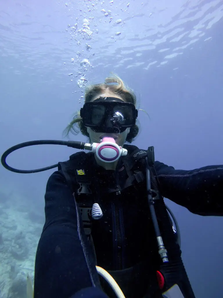 Scuba diving girl