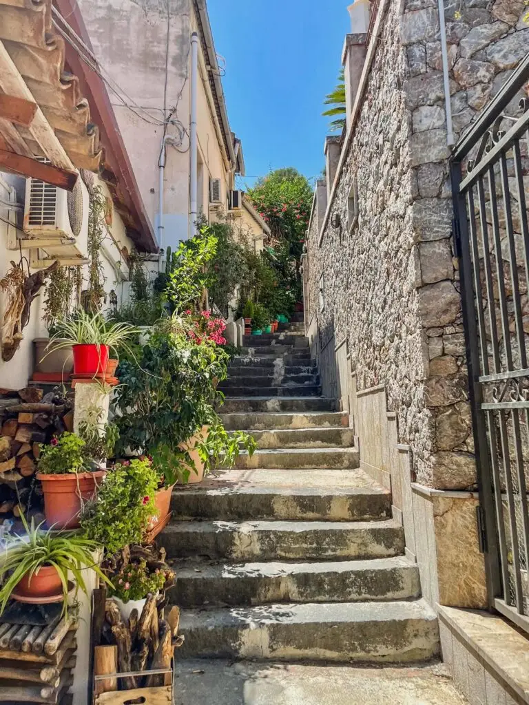 Picturesque, medieval streets of Taormina