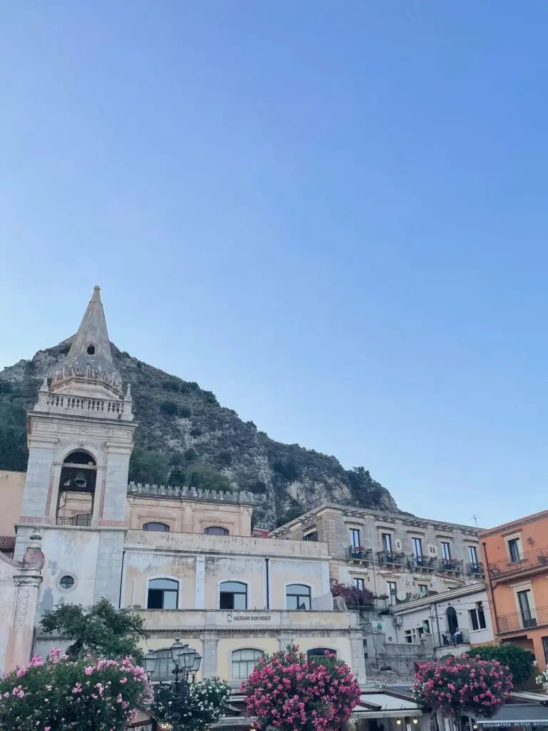 Beautiful architecture of Taormina town centre