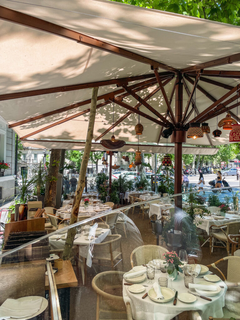 Aarde is one of the most famous lunch spots in Madrid