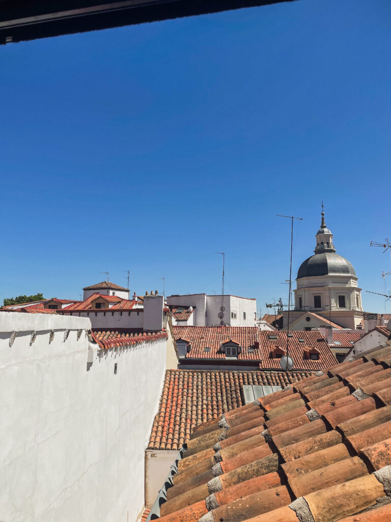 Views of the roof ridges in Madrid