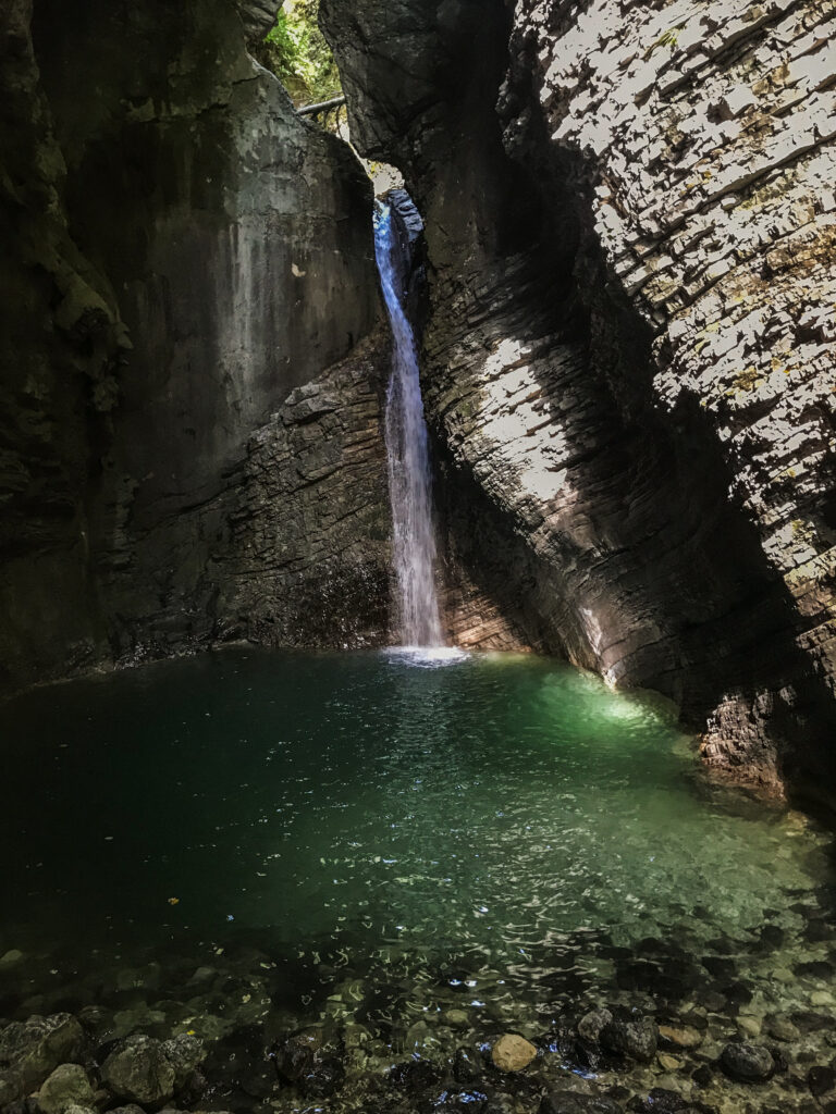 Kozjak Waterfall is one of the most famous waterfalls in Slovenia