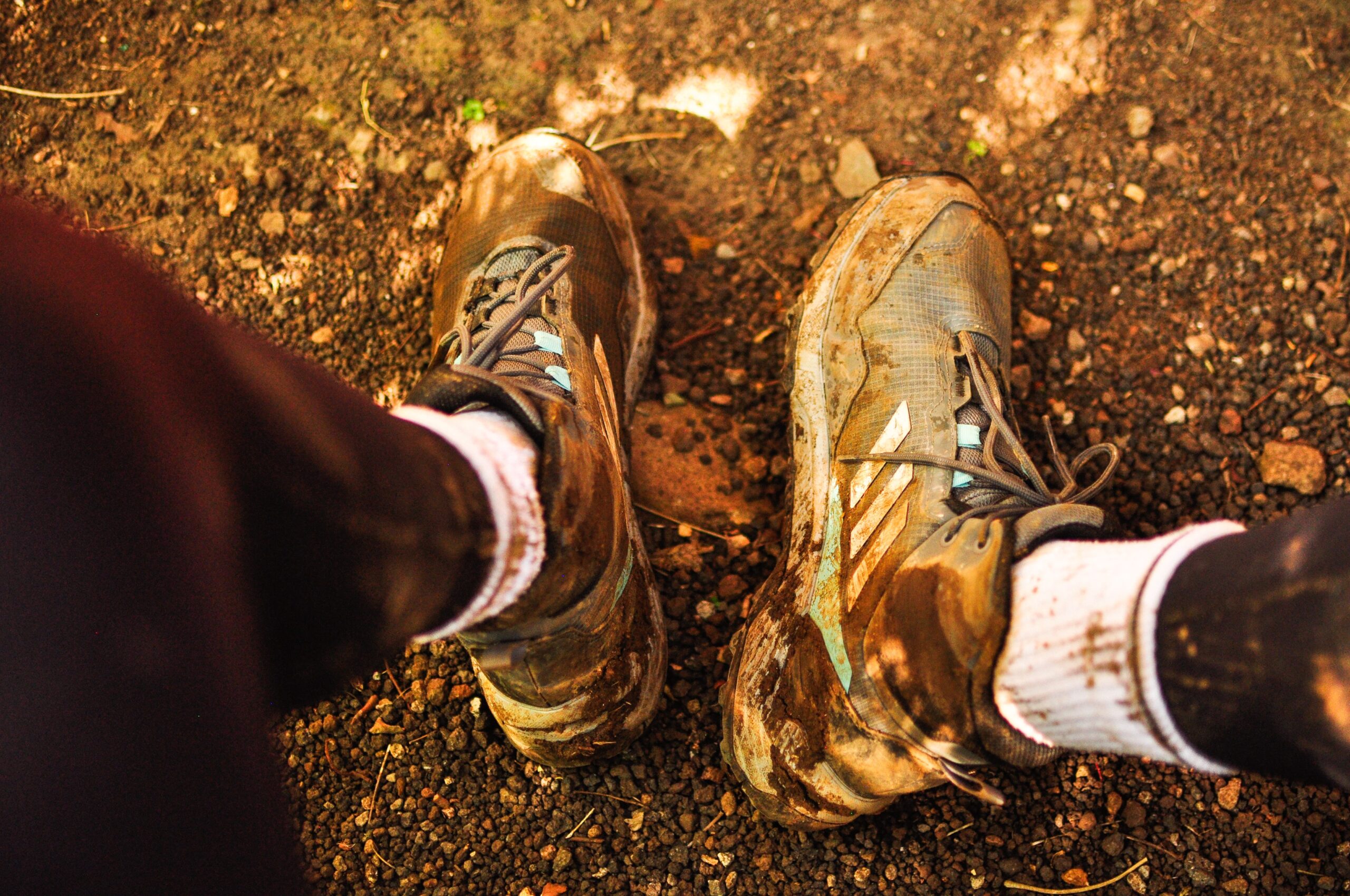 Muddy shoes after hiking Maderas volcano