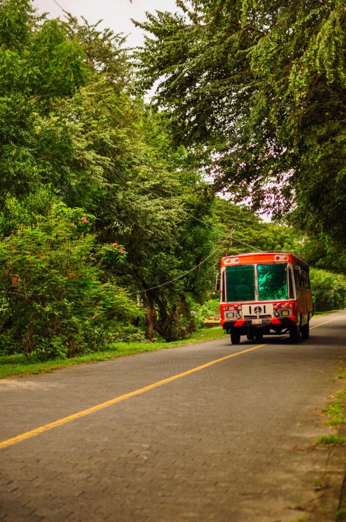 Public bus on the Ometepe island