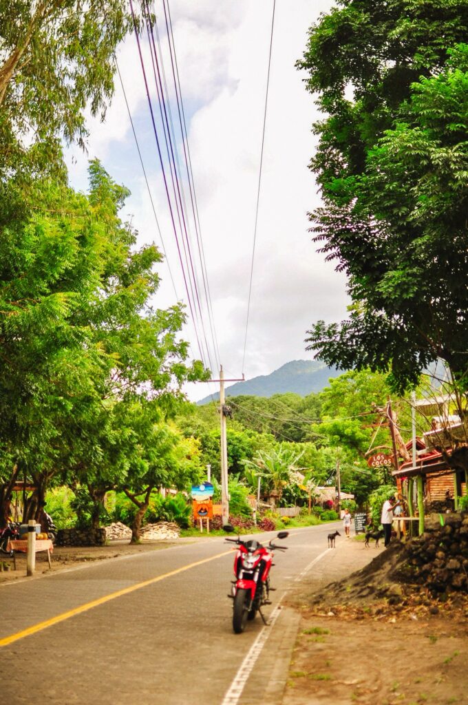 Driving a scooter around the island is the best way to explore Ometepe