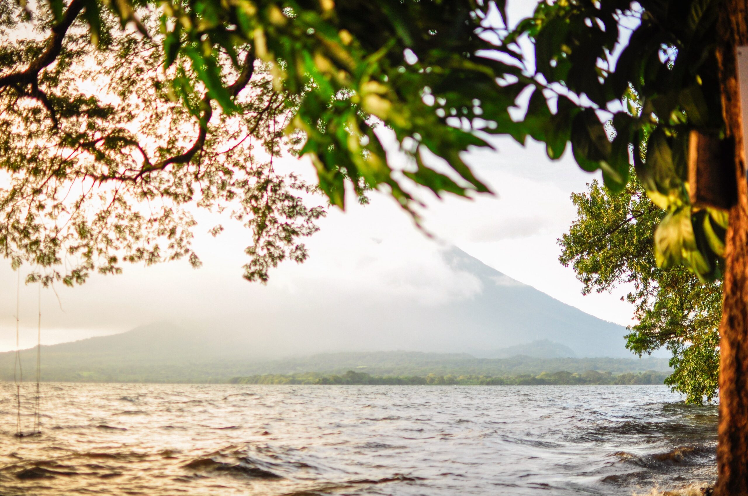 Sunset hour in Ometepe with a view of the Concepción volcano