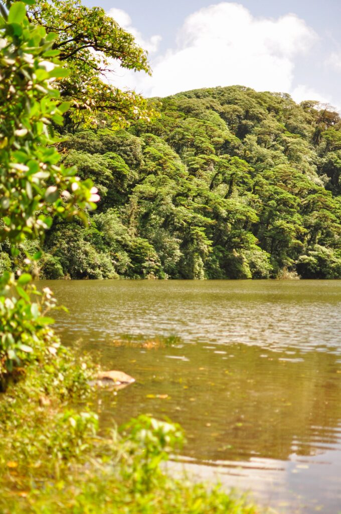 Volcano crater lagoon on top of the Maderas volcano in Ometepe